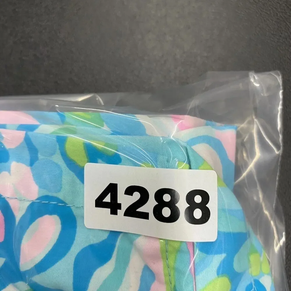 Lilly Pulitzer Swim Trunks Mens M Aqua La Vista Board Shorts Fish Print Lined
